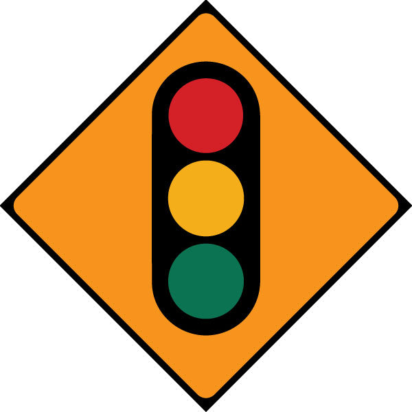 Cone Sign 600mm Class 2 Traffic Lights - WK060