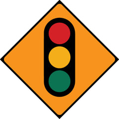 Cone Sign 600mm Class 2 Traffic Lights - WK060